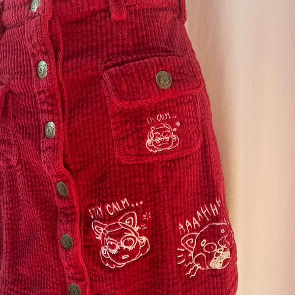 Disney Red Corduroy Midi Skirt - Picture 2 of 6